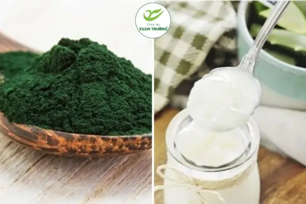 Tảo xoắn và sữa chua giúp da đều màu hơn